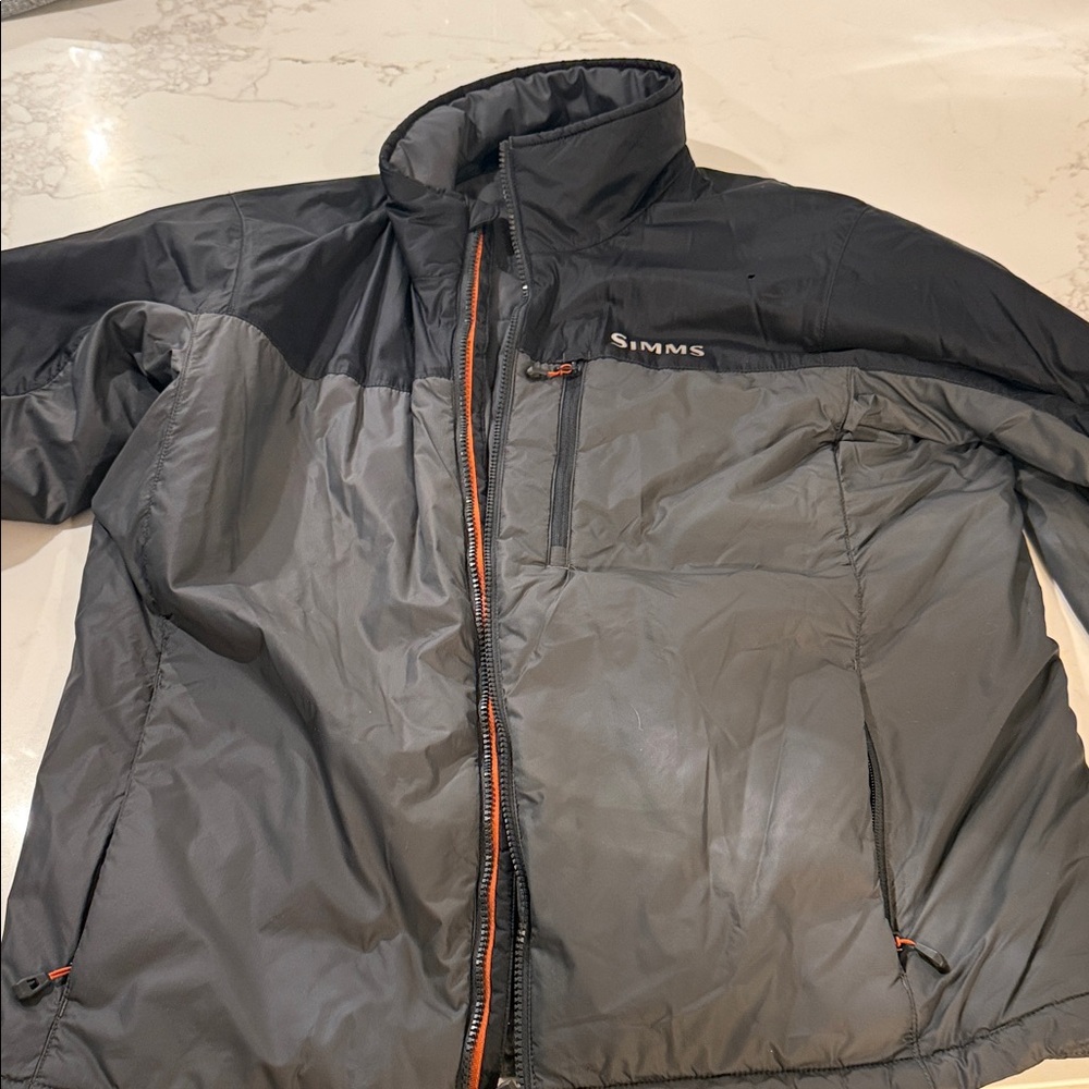 Simms Fishing Men's Performance Jacket in Black and Gray